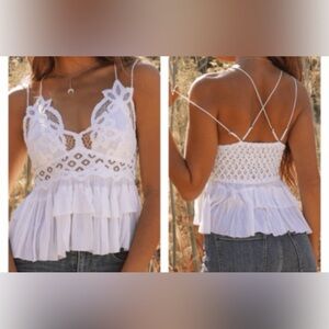 Free People FP one White Adela Cami size xs